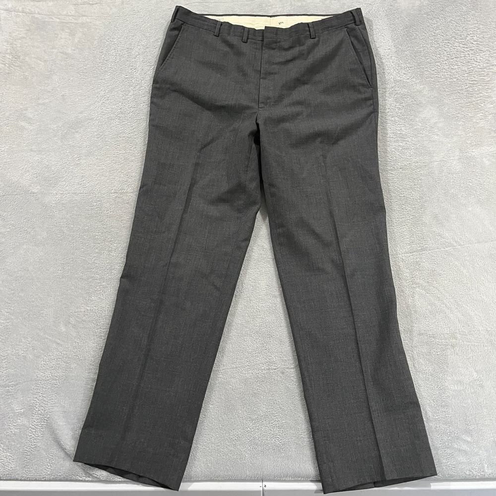 Vintage Austin Reed‎ Pants Mens 38x33 Gray Pleated Wool High Rise Dress Trousers